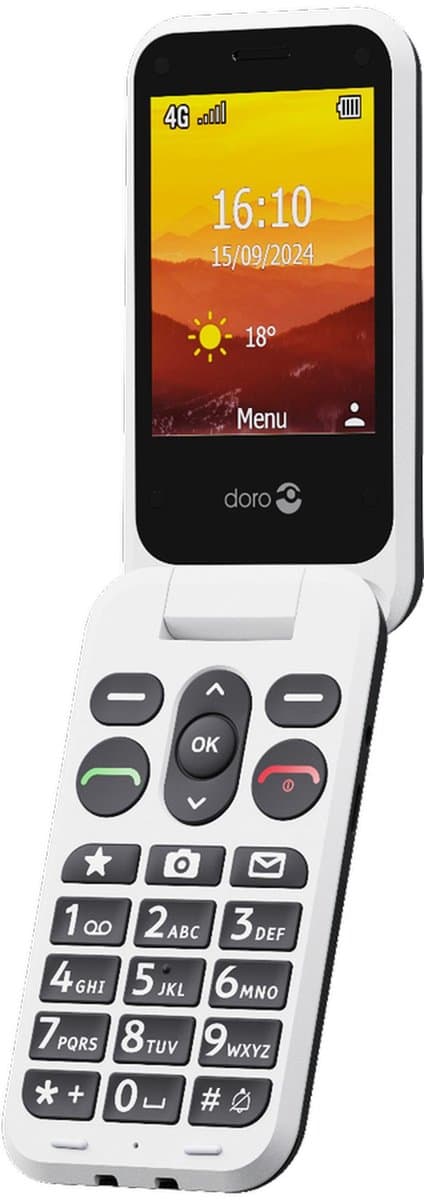 4G GSM mobiele telefoon - zeer geschikt voor SLECHTHORENDEN en SLECHTZIENDEN - 35 dB versterking - SOS met LOCATIE - L20 — afbeelding 1