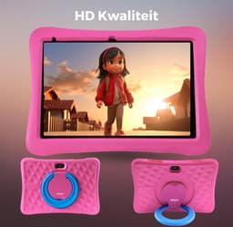WiseQ Kids Tablet 10 inch Kindertablet – Tablet voor Kinderen – Tablet Kids – 6000 mAh - 160GB – Ouderlijk Toezicht – Android 15 – Roze – 2026 Model — thumbnail 3