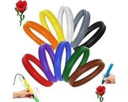 3D Pen Filament Set PLA - 10 Kleuren (1.75mm) - 50 Meter Totaal