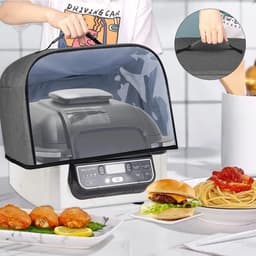 Airfryer accessoires - Stofhoes Geschikt voor Ninja Foodi Grill AG301 AG302 AG400 Airfryer - Waterdichte - transparante stofhoes met opbergvakken - 34*35.5*25cm - Broodroosterhoes - duurzaam - Oxford-stof - voor huishoudelijk gebruik — thumbnail 3