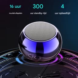 TuseRxln Draagbare speaker – Bluetooth-luidspreker – Waterdichte minispeaker met subwoofer – 1 stuks – Zwart — thumbnail 6