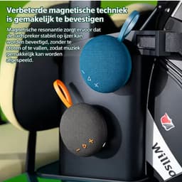 Mini Bluetooth Speaker Draadloos – Portable Waterproof IPX5 Speaker – 6W Stereo Geluid – Bluetooth 5.3 – Magnetische Muziek Box – TF Kaart MP3 – Compacte Speaker voor Smartphone, Laptop en Tablet-Zwart Oranje — thumbnail 4