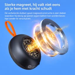Mini Bluetooth Speaker Draadloos – Portable Waterproof IPX5 Speaker – 6W Stereo Geluid – Bluetooth 5.3 – Magnetische Muziek Box – TF Kaart MP3 – Compacte Speaker voor Smartphone, Laptop en Tablet-Zwart Oranje — thumbnail 5