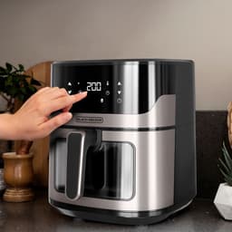Black & Decker BXAF6500E Enkel 6,5 l Vrijstaand 1600 W Friteuse met weinig vet Zwart, Grijs — thumbnail 8