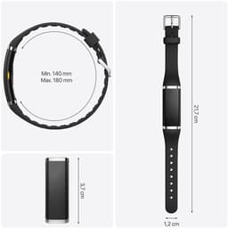 Activity Tracker - Waterdicht IP68 - Meet Hartslag, SpO₂ en Slaap - Stappenteller - Geanodiseerd Aluminium - BREND-App - Grijs - BREND BR-2249 — thumbnail 2