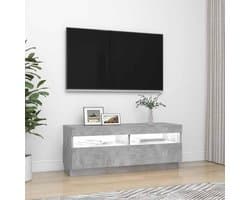 TV-kast met LED-verlichting 100x35x40 cm – Modern TV-meubel met RGB LED verlichting en 3 planken voor televisie, dvd-speler, gameconsole en mediadragers – Pauwhome