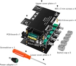 2.1 Kanaals Bluetooth Audio Eindversterker Module 12V-24V voor HiFi DIY Luidsprekers (20-100W) — thumbnail 4