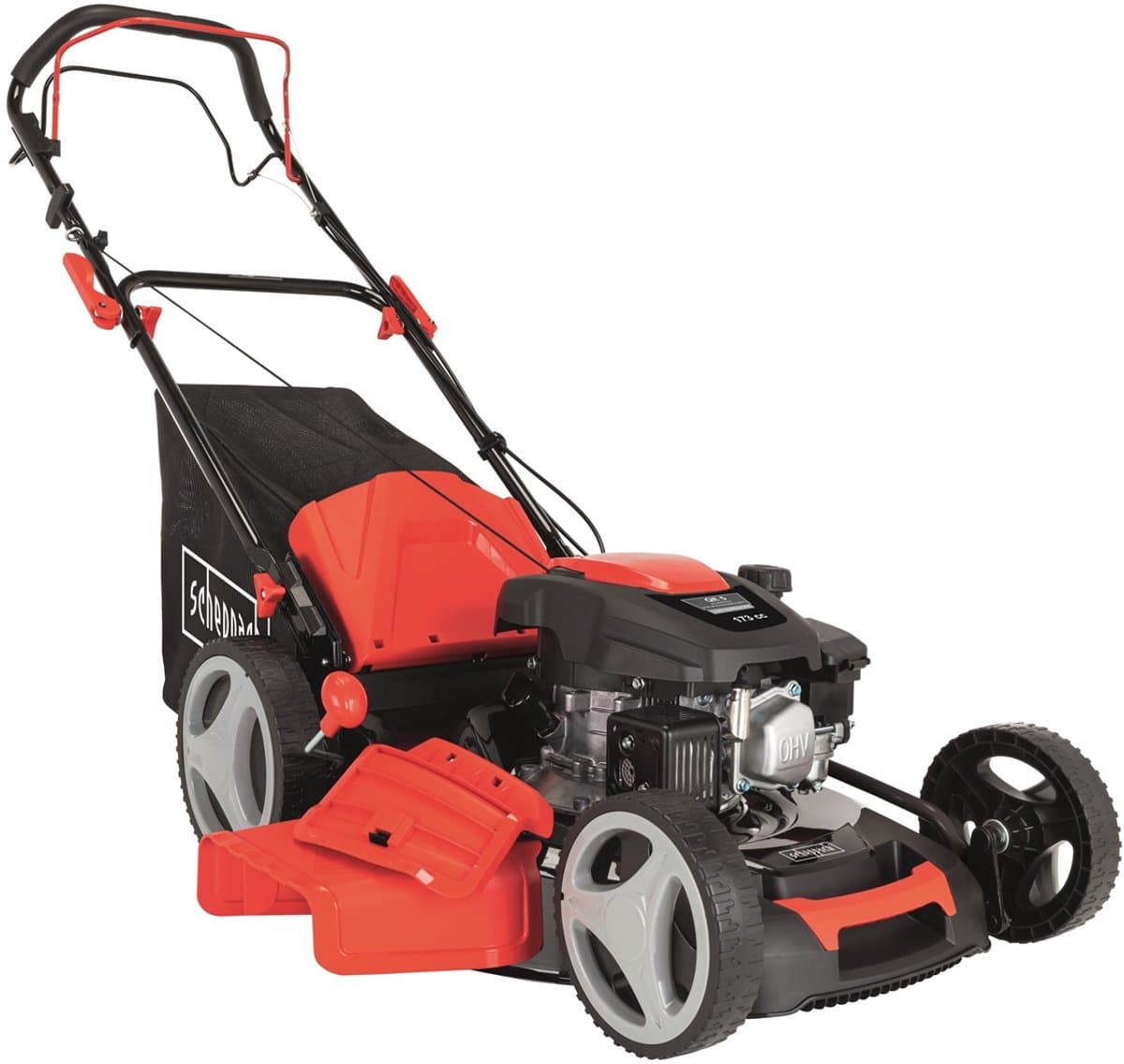 Scheppach Grasmaaier Benzine MS173-51 - Zelfrijdend - Mulchfunctie - 51cm maaibreedte - 4-takt - 173cc - 4,1pk - Voor tuinen tot 1600m² - met 65L opvangbak — afbeelding 1