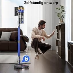 Stofzuiger zonder zak - Anti-Tangle Steelstofzuiger Draadloos met LED Display - Gefilterd — thumbnail 4
