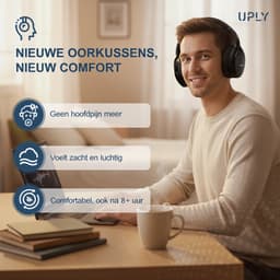 Set Oorkussens voor Sony Koptelefoon – XB900N Oorkussen – XB900N/WH-CH710N/WH-CH720N/WH-RF400/MDR-RF895RK - Kunstleer met Traagschuim — thumbnail 3