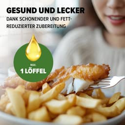 GOURMETmaxx FryUp dubbele kamer heteluchtfriteuse MultiSize - 10 l | verticale airfryer met 2 kamergroottes: minder verspilling van kookruimte | 10 programma's & led-touchdisplay | heteluchtfriteuse 2 kamers — thumbnail 14