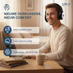 Set Oorkussens voor Sennheiser Koptelefoon – HD201 Oorkussen – HD201/HD206/HD180/HD200 Pro - Kunstleer met Zacht Schuim — thumbnail 3