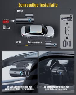 MIRA® Dashcam Voor en Achter - Dashcam - Dashcam Voor Auto - Zwart - ‎7cm x 3cm x 2cm — thumbnail 5
