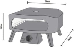 MIRA® Pizza oven Buiten - Pizza oven Buiten - Pizza oven Buiten Gas - Zwart - 57cm x 50cm x 30cm — thumbnail 4