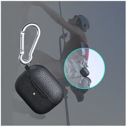 Hoesje Geschikt voor Apple AirPods 4 | TPU | met Ring | Schokbestendig | Blauw — thumbnail 4
