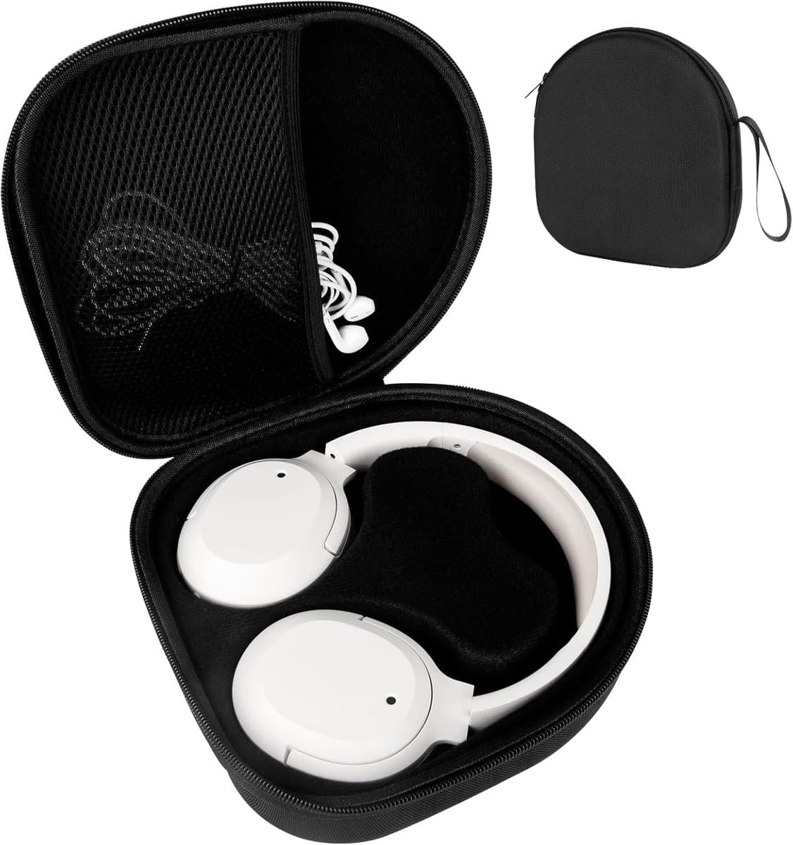 Koptelefoonhoes - Harde EVA Beschermhoes Geschikt voor Sony voor Bose - JBL Over-Ear Koptelefoons - Opberghoes - Hard Case - Zwart — afbeelding 1