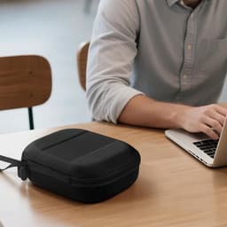 Hoofdtelefoon Hardcase - Headset Reistas - Bescherming Onderweg - Spatwaterdicht Valbestendig - 27x22.5x7.3 cm - Zwart — thumbnail 4