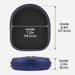 Hoofdtelefoon Case - Koptelefoon Opbergcase - Reizen Bescherming - Harde Schaal EVA - 215x185x6 cm - Blauw — thumbnail 2
