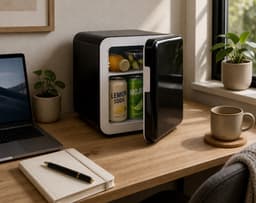 Reiskoelkast - Campingkoelkast - 4L - Zwart - Compact - Bar koelkastje — thumbnail 6