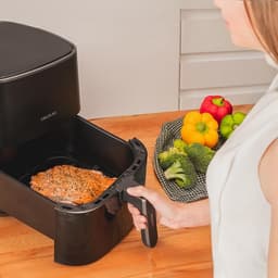Heteluchtfriteuse - Airfryer - Gezond Koken - PerfectCook Technologie - 5.5 Liter - Zwart — thumbnail 2