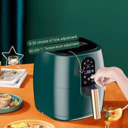 Multifunctionele Airfryer - Slimme Friteuse - Gezond Koken - Digitale Touch Bediening - 6L Grote Capaciteit - Roze — thumbnail 3