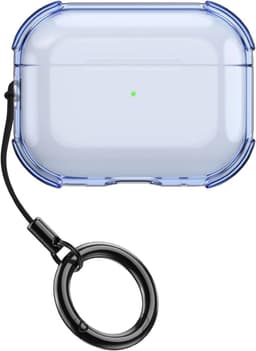 Allecto- Beschermhoes voor Airpods Pro - TPU - Schokbestendig - Transparant - Ultadun - Krasbestendig - Clear Cover - Geschikt voor Airpods Pro - Blauw. — thumbnail 1