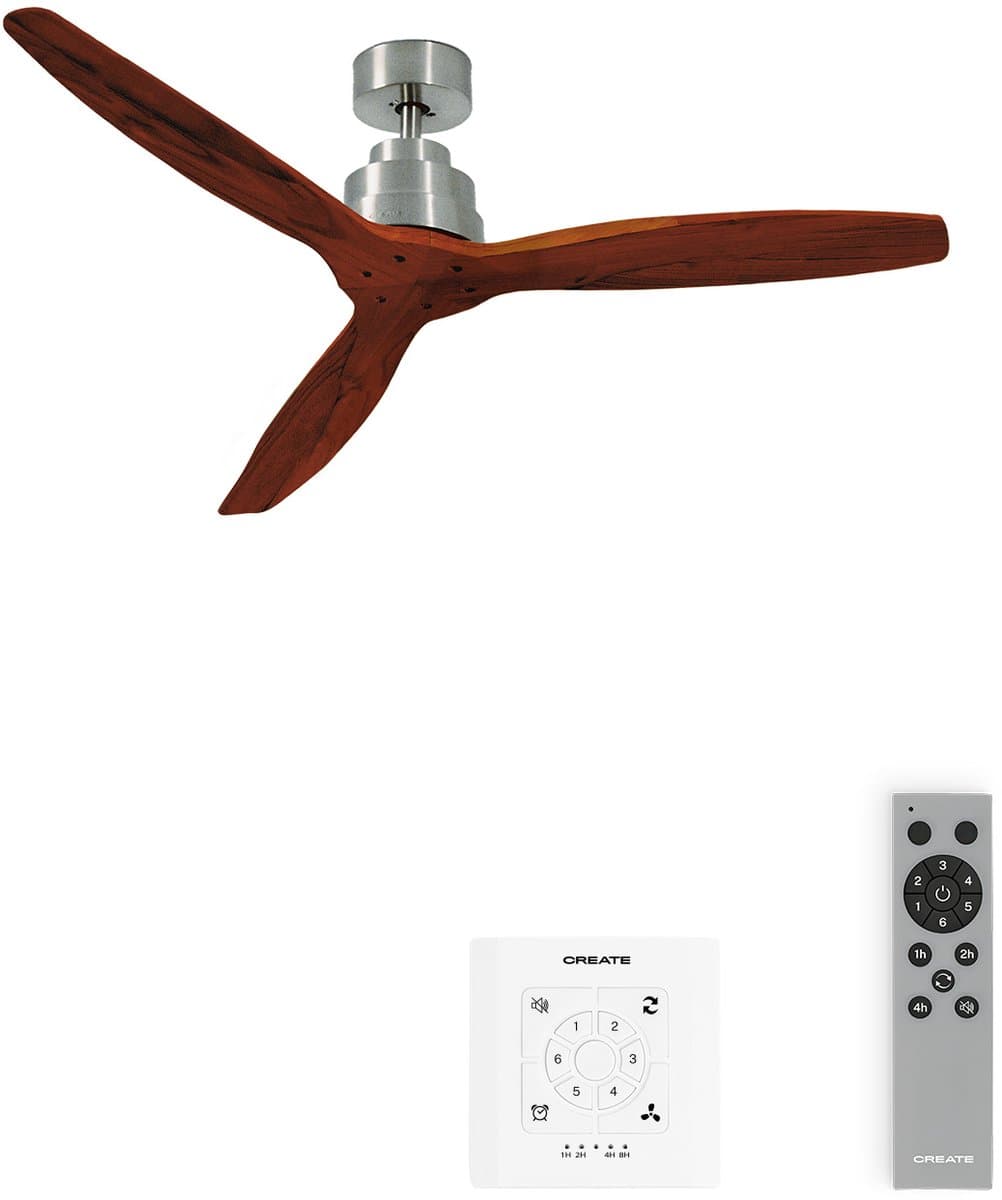CREATE - Stille plafondventilator met technische ABS bladen 40W (Ø132cm) - Geen licht - Controller voor wandmontage +Afstandsbediening - 6 snelheden - Programmeerbaar - WIND STYLANCE — afbeelding 1