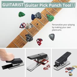 Gitaar plectrum maker -snijmachine- plectrum voor gitaar- zware pons - kunststof kaart snijmachine - unieke gitaar plectrum - geschikt voor diverse materialen - zwart — thumbnail 3
