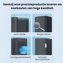 Mini koelkast 6L - Eten & drinken - Organizer - Auto koelkast - Compact - Zwart — thumbnail 5