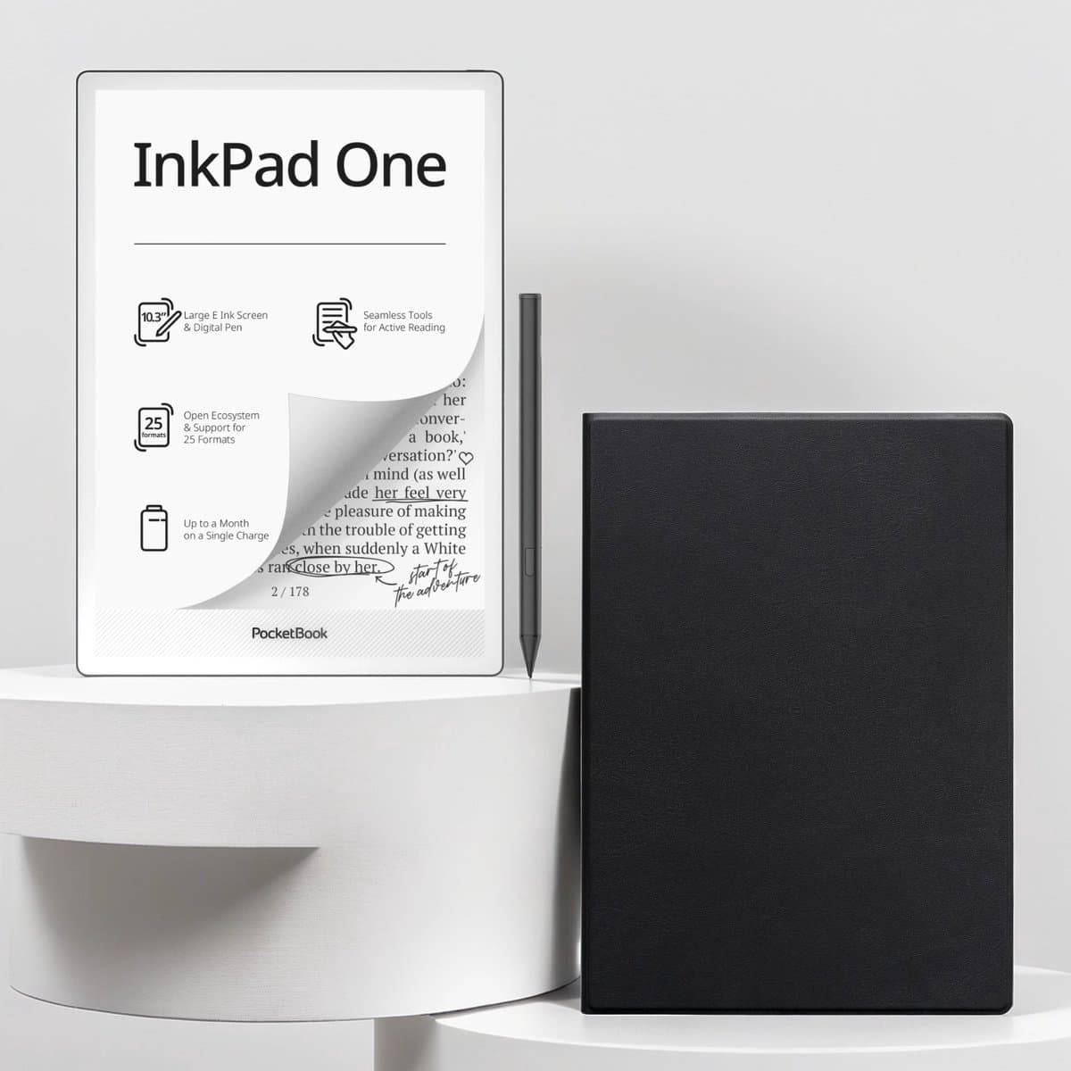 PocketBook InkPad One met Zwart Magnetisch Hoesje - Voordeelbundel — afbeelding 1