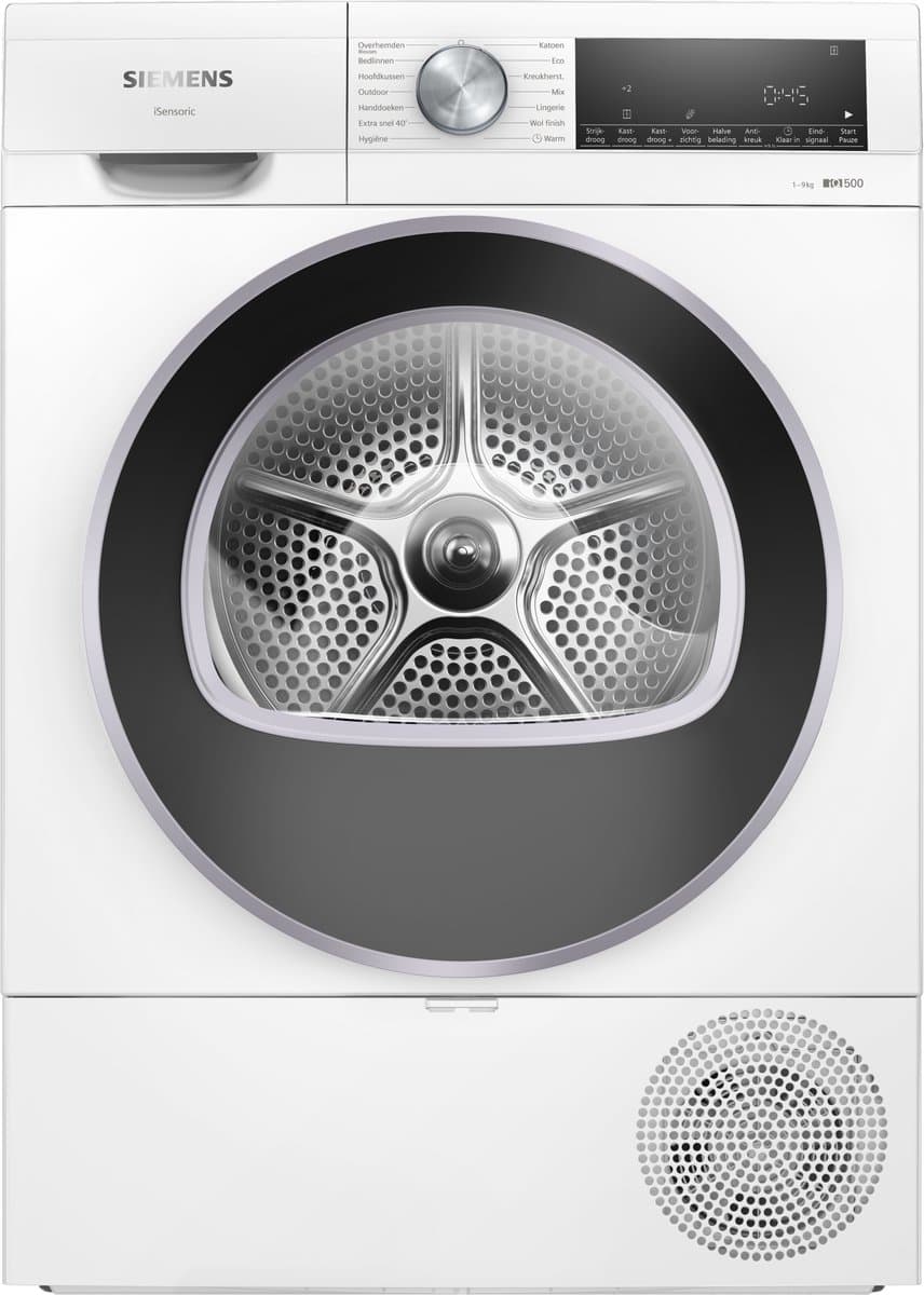 Siemens iQ500 WQ43G1DANL - Warmtepompdroger - 9 kg - AutoDry - Wit — afbeelding 1