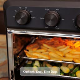 Safecourt 6-in-1 Airfyer oven - 100% PFAS-vrij - 6 programma’s - 80 tot 230 graden - Airfryer, bakken, roosteren, toasten, grillen & opwarmen - Zwart — thumbnail 10