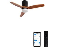 CREATE - Plafondventilator 40W silent 100% hout - S - Met licht - WIFI - WIND CALM NATURAL WOOD — afbeelding 1