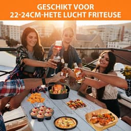 Airfryer Accessoires Set 8 Inch – 11-delig – Bakvorm, Pizza Pan, Cakevorm, Rek & Siliconen Vorm – Geschikt voor Airfryer ≥ 22 cm — thumbnail 8