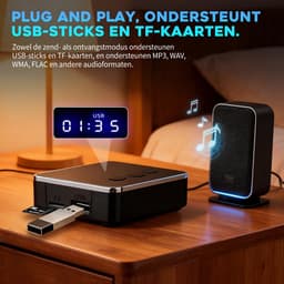 Bluetooth Transmitter & Receiver 3 in 1 - BT 6.0 - 3.5MM AUX / RCA / Optisch / Coaxiaal - Bluetooth Zender - Bluetooth Ontvanger - Bluetooth Transmitter - Bluetooth Receiver - DAC Converter - Ultra — thumbnail 5