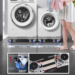 Calviero® Wasmachine verhoger - kast - wasmachine onderstel verstelbaar - Max 400 KG - 4 Wielen — thumbnail 4