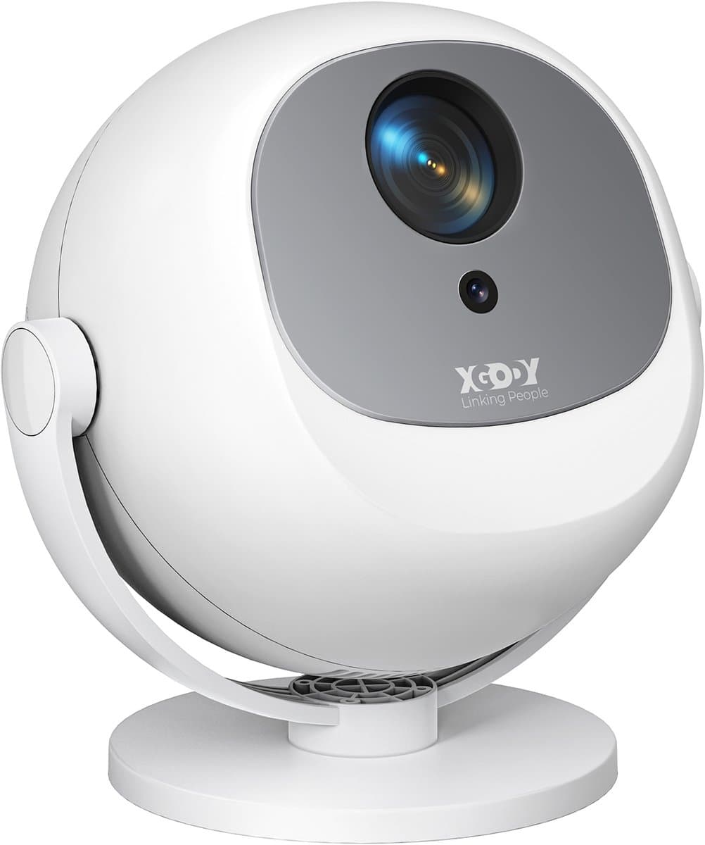 XGODY Gimbal A2 Mini Pro Beamer - Oorspronkelijke resolutie 720p - Home Cinema - Projector - Android 11.0 - WiFi 6 & Bluetooth 5.4 - 4k Beeldkwaliteit - Projector Scherm - Wit — afbeelding 1