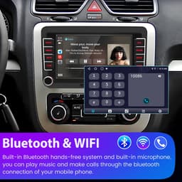 Junsun Android 15 Autoradio Geschikt Voor VW Golf 5 6 Passat Skoda Fabia TIguan Touran Polo EOS Jetta Accessoires, 1GB+32GB, DAB+, GPS-Navigatiesystem - Bluetooth - 7-inch HD Touchscreen - DSP - RDS - FM, Plug & Play, Quad-core processor — thumbnail 2