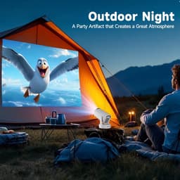 DIMICO - Mini beamer - Beamers - Projector - Wit - LED - 180 graden rotatie - 5W luidspreker - Bluetooth - Draagbaar ontwerp — thumbnail 3