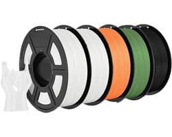 Flolife - PLA- filament - 5 rollen Hoge snelheid - 5KG/5Rolls - Matte PLA - 3D Printer Filament -1.75mm - Filament set - Hoge Taaiheid