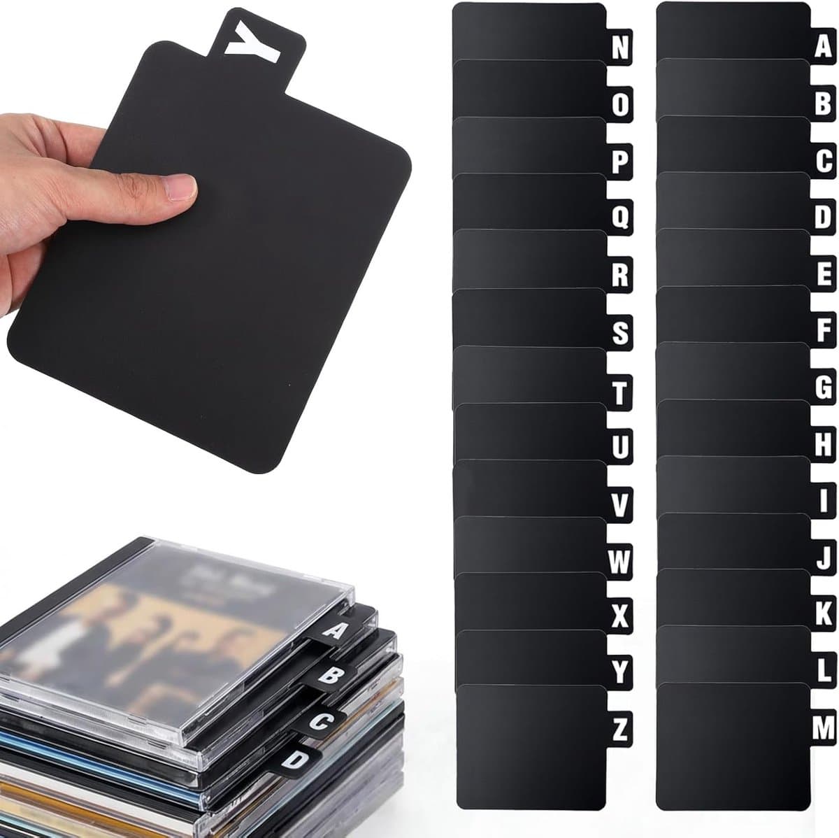 Vinyl organizer - Record Dividers Plywood - 26 stuks -Vinylplatenverdelers met Alfabetisch Labelregister - met Alfabetische Tab - vinyl divider - voor Records Albums Bestandsbibliotheek — afbeelding 1