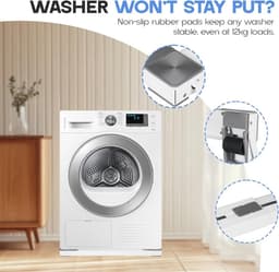 Wasmachine Onderstel met Wielen en Trillingsdemping, Verstelbaar — thumbnail 5