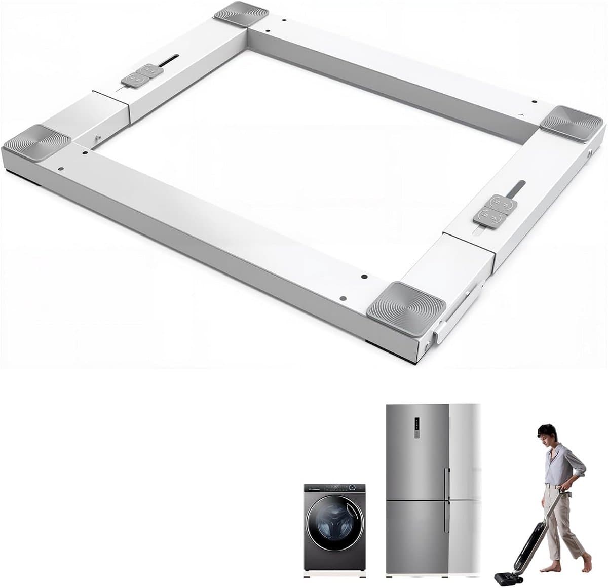 Wasmachine Onderstel met Wielen en Trillingsdemping, Verstelbaar — afbeelding 1
