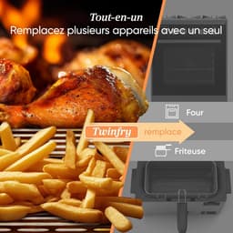 Dubbele Heteluchtfriteuse met 2 Zones - XXL Capaciteit — thumbnail 3