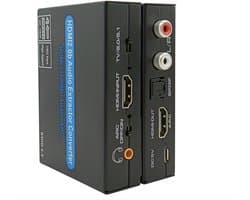 HDMI Audio Extractor 4K 120Hz - HDMI 2.0b naar HDMI2.0b + L/R + ARC - TV/2.0/5.1CH - TV, Laptop, PC & Gameconsoles - Met Voedingsadapter