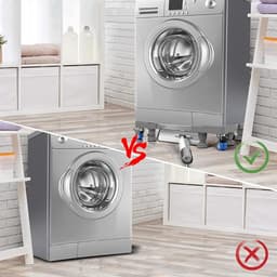 SNJY® Wasmachine Verhoger - Wasmachine Kast - Wasmachine Ombouw - 42B-66B x 10H-13H cm - Grijs — thumbnail 3