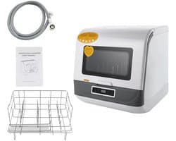 Mini Vaatwasser - D&A Vaatwasser - Vaatwasser vrijstaand - Vaatwasser klein - Vaatwasser tafelmodel - Vrijstaande vaatwasser - Vaatwassers - Wit