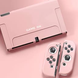 Xainy – Hard Case ROZE geschikt voor Nintendo Switch OLED | Switch-games accessoires | beschermhoesje / cover voor de Nintendo Switch consoles | Screen protector & joycons pro controller grip inbegrepen | cadeau voor vrouwen — thumbnail 2