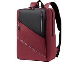 Heren Laptop Rugzak Zakelijk & Reizen – Grote Capaciteit Backpack met Laptopvak – Waterdichte Schooltas - Werk Rugzak met USB-Aansluiting – Computer Rugzak voor Werk, Studie, Reizen en Dagelijks Gebruik - Bourgondië