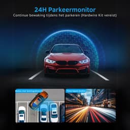 Aurixi® Dual Dashcam - Voor en Achter Camera – Auto Camera Met Nachtzicht - Zwart - 3cm x 6cm x 3cm — thumbnail 2
